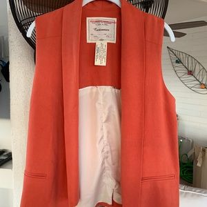 Anthropologie/Cartonnier Orange Blazer Vest